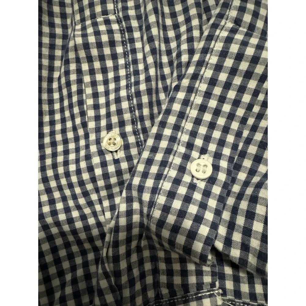 J Crew Shirt Mens Medium Button Down Shirt Checkered Long Sleeve Slim‎ Fit Large